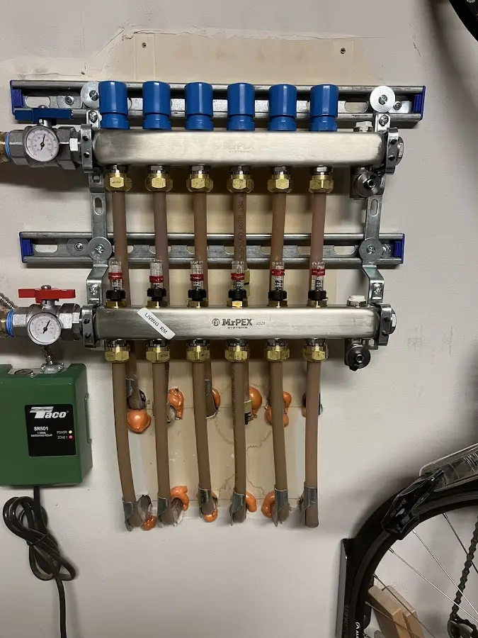 Plumber performing Gas Line Installation at a residential property in Dell Rapids